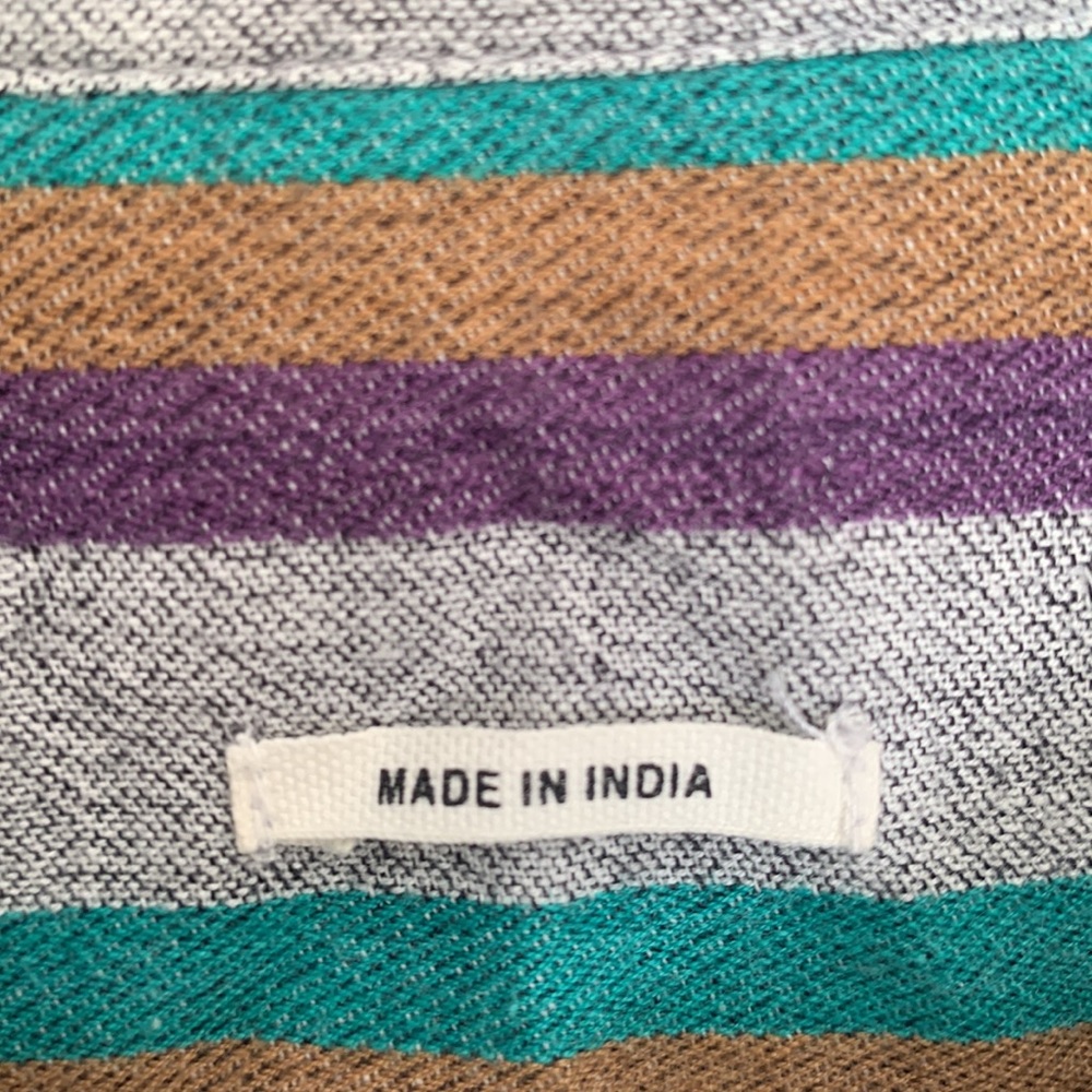 Isabel Marant Striped Midi Dress in Teal, Purple, Brown - Picture 5 of 14